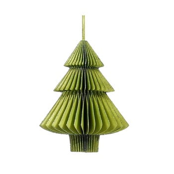 Decorațiune din hârtie pentru crăciun, formă brad only natural, lungime 10 cm, verde