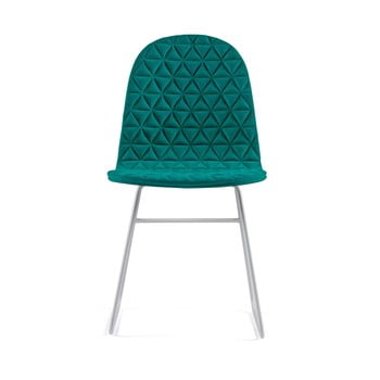 Scaun cu picioare metalice iker mannequin v triangle, turcoaz