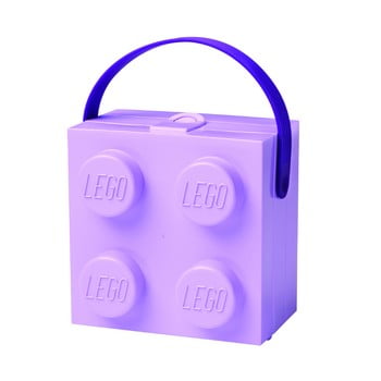 Cutie depozitare lego cu mâner, mov