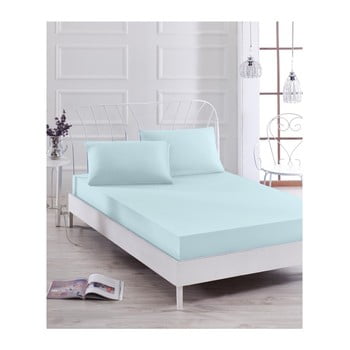 Set cearșaf elastic și 2 fețe pernă basso azul, 160 x 200 cm