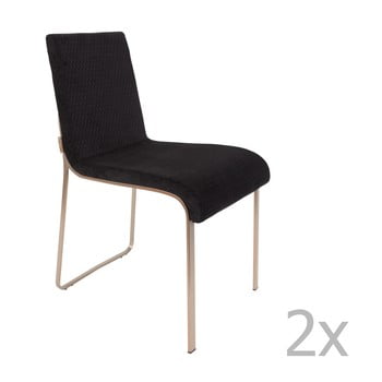 Set 2 scaune dutchbone fiore, negru