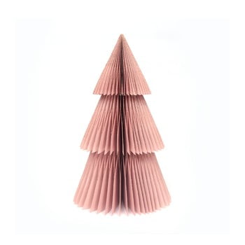 Decorațiune din hârtie pentru crăciun, formă brad only natural, înălțime 22,5 cm, roz