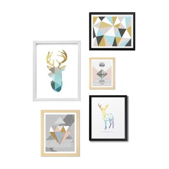 Set 5 tablouri tomasucci geometric