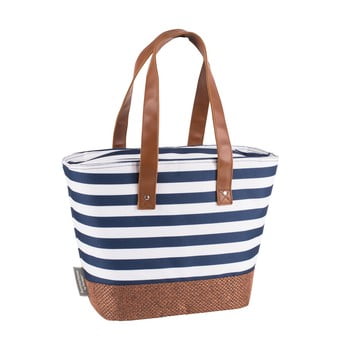 Geantă în dungi navigate tote navy, 15 l