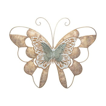 Decorațiune suspendată metalică mauro ferretti butterfly wood a, 59,5 x 45,5 cm