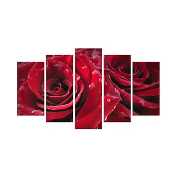 Tablou din mai multe piese rojo manto, 110 x 60 cm