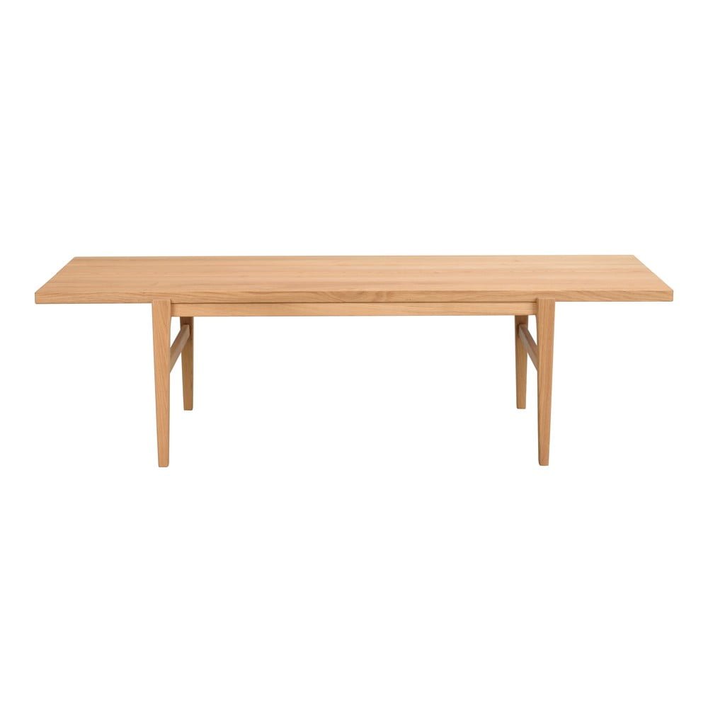 Tmavý přírodní konferenční stolek z dubového dřeva Rowico Ness, 160 x 60 cm