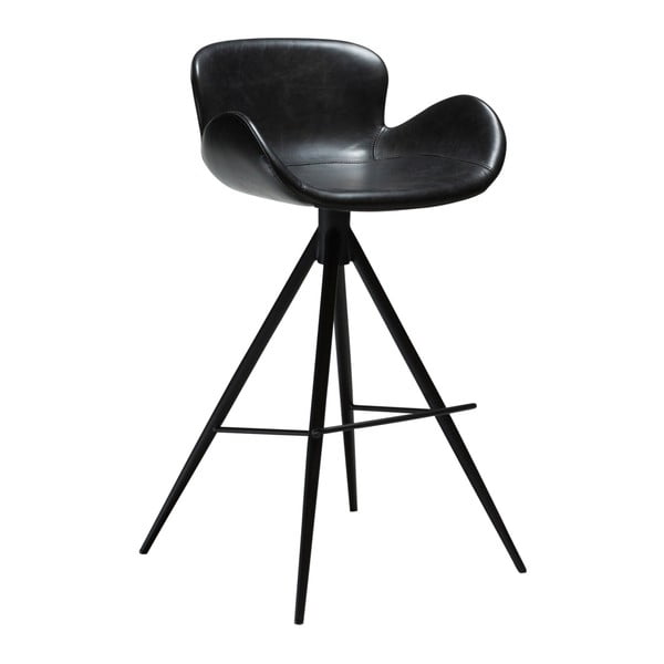 Černá barová židle z imitace kůže DAN–FORM Denmark Gaia, výška 97 cm
