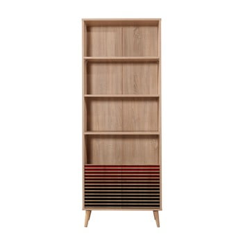 Bibliotecă Booki Red Classic, 198 x 75 cm