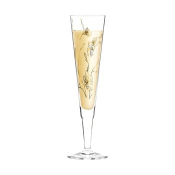 Pahar din sticlă cristalină pentru șampanie Ritzenhoff Marvin Benzoni Windflowers, 210 ml