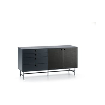 Comodă teulat punto, lungime 150 cm, negru-albastru