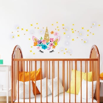 Autocolant de perete cu cristale swarovski ambiance unicorn with stars