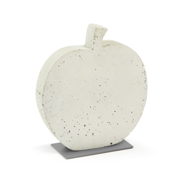Bílá cementová dekorace La Forma Sens Apple, 28 x 30 cm