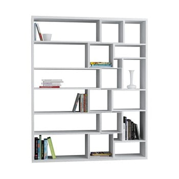 Bibliotecă roscoe white, alb