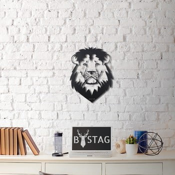 Decorațiune din metal pentru perete lion, 50 x 38 cm
