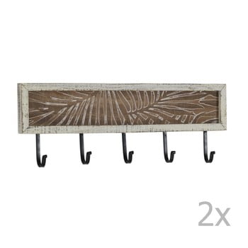 Set 2 cuiere pentru perete cu 5 cârlige geese palm