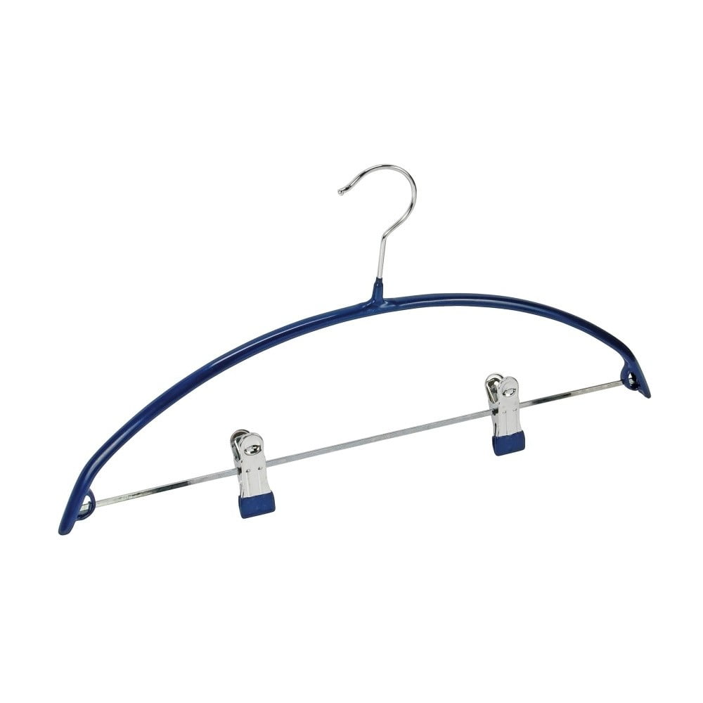 Modré protiskluzové ramínko na oblečení s klipsy Wenko Hanger Compact