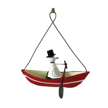 Decorațiune suspendată pentru crăciun g-bork snowman in rowboat