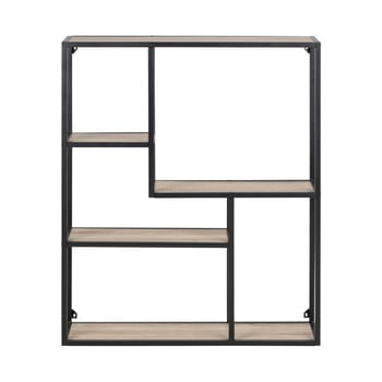 Bibliotecă de perete actona seaford, înălțime 91 cm, negru - maro