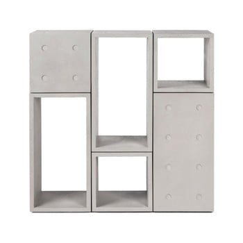 Bibliotecă din beton cu 6 părți lyon béton dice