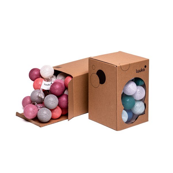 Hnědý světelný řetěz s LED žárovkami Luuka, 30 světýlek