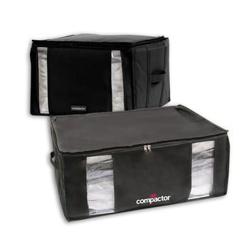 Set 2 cutii cu vid compactor black edition xxl, 125 l, negru