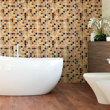 Set 9 autocolante de perete ambiance tiles mosaics sanded grade, 15 x 15 cm