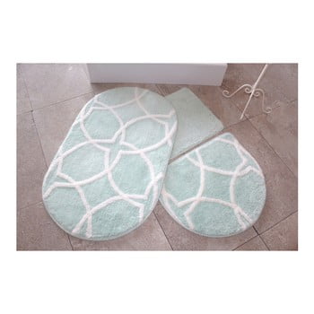Set 3 covorașe de baie confetti bathmats, verde deschis