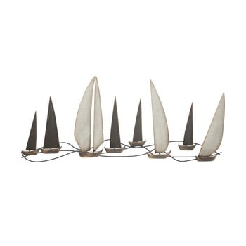 Decorațiune suspendată metalică mauro ferretti regata, 119 x 51 cm, motive bărci