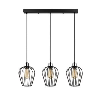 Lustră de 3 becuri opviq lights tel long, negru