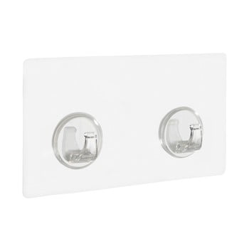 Set 2 cârlige de perete transparente wenko static-loc® strip