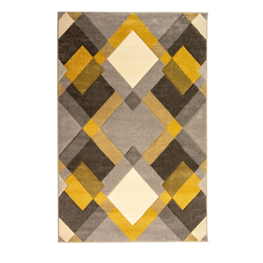 Šedo-žlutý koberec Flair Rugs Nimbus, 160 x 230 cm