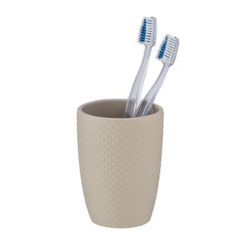 Suport din ceramică pentru periuțele de dinți wenko punto, maro deschis