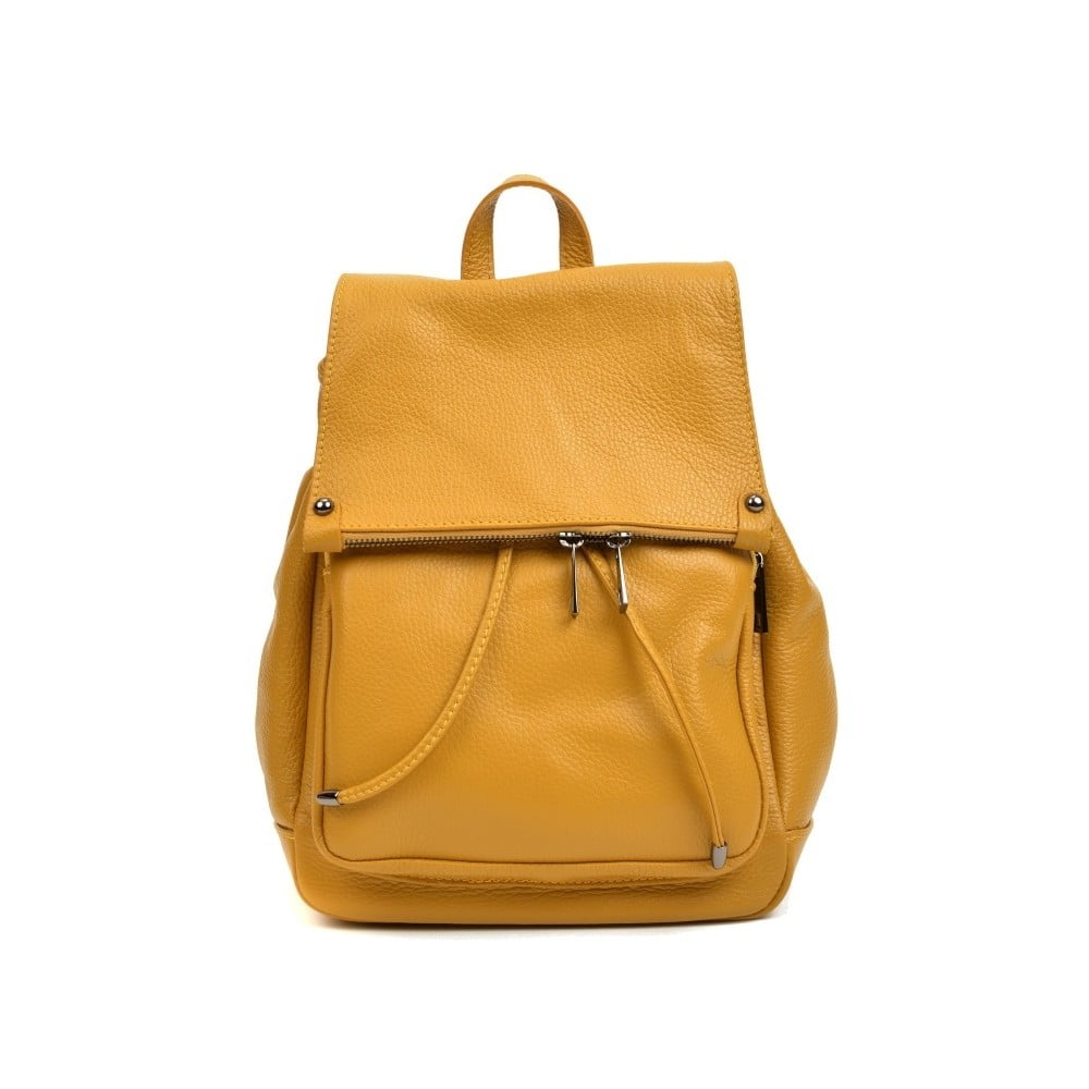 Žlutý kožený batoh Roberta M Marisso