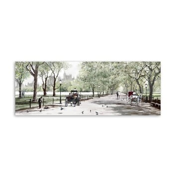Tablou styler canvas watercolor central park ii, 60 x 150 cm
