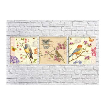 Set 3 tablouri tablo center birds