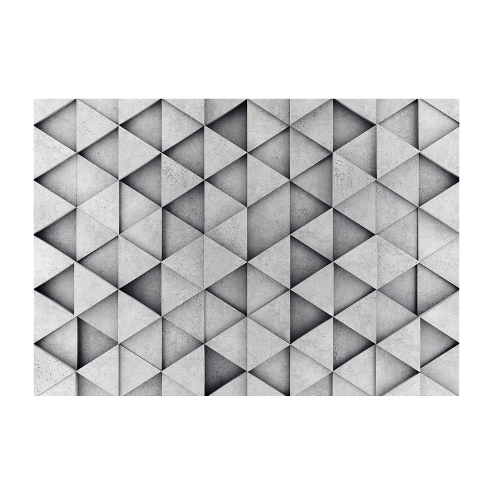 Velkoformátová tapeta Bimago Grey Triangle, 400 x 280 cm