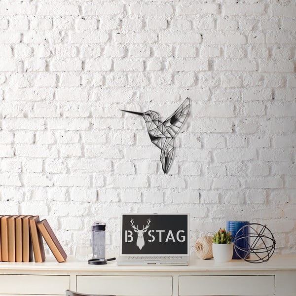 Nástěnná kovová dekorace Hummingbird, 49 x 43 cm