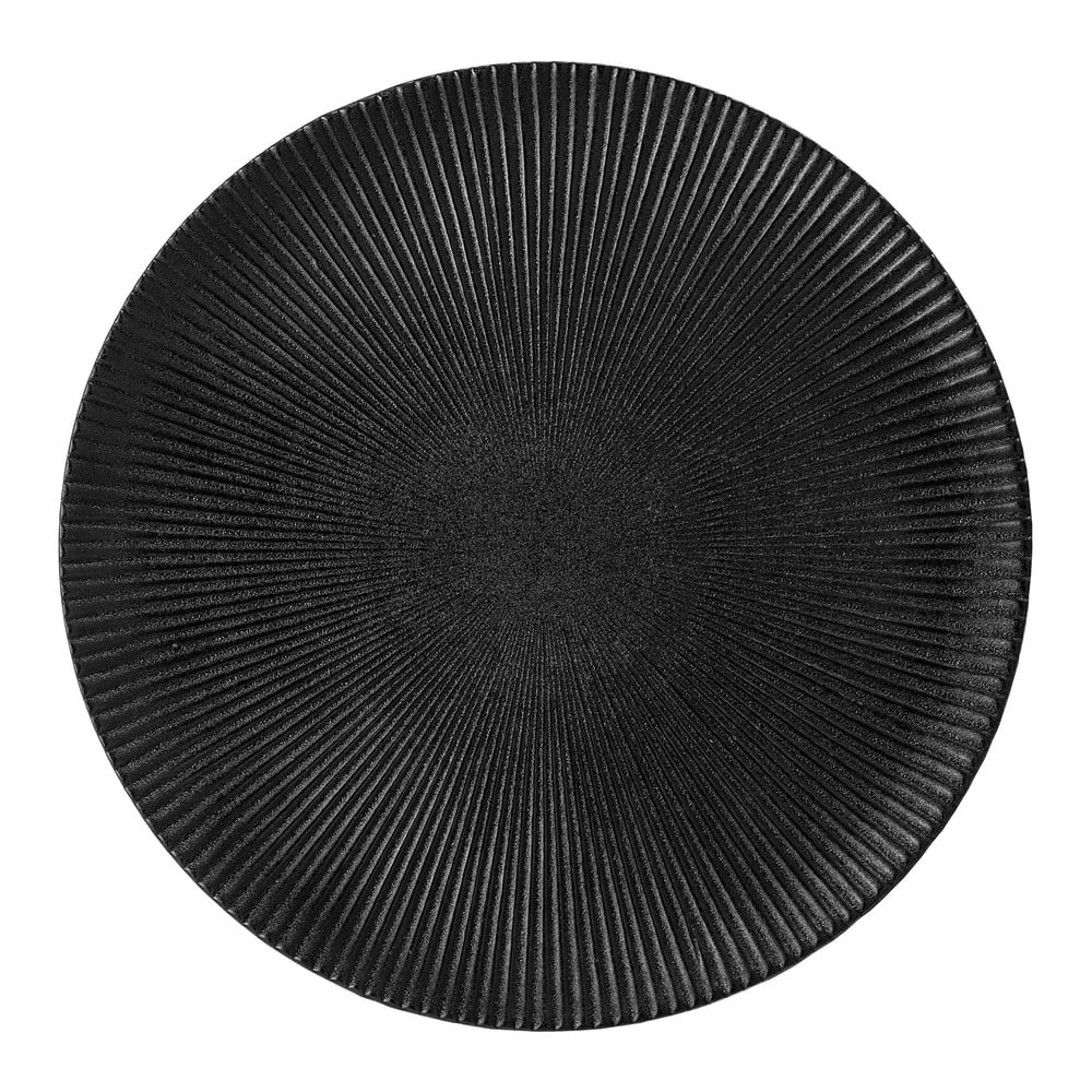 Černý talíř z kameniny Bloomingville Neri, ø 29 cm