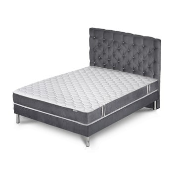 Pat cu saltea stella cadente maison syrius forme 160 x 200 cm, gri