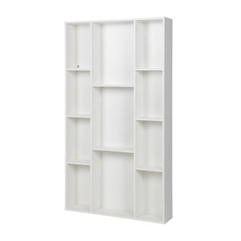 Bibliotecă din lemn de pin woood flynn, alb