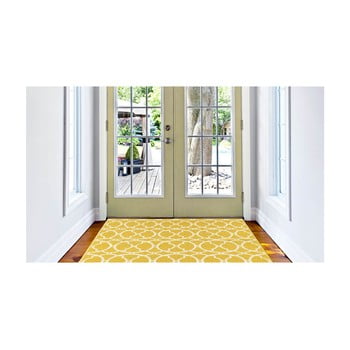 Covor foarte rezistent floorita interlaced, 160 x 230 cm, galben