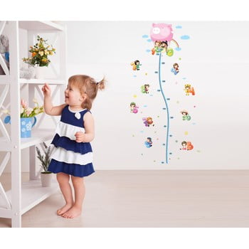 Autocolant cu metru pentru copii ambiance balloon with little kids