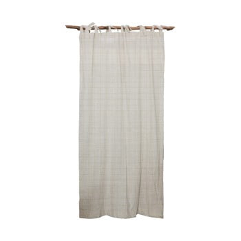 Draperie linen cuture cortina hogar beige lines
