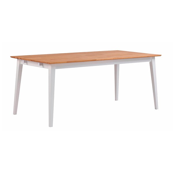 Přírodní dubový jídelní stůl s bílými nohami Rowico Mimi, 180 x 90 cm