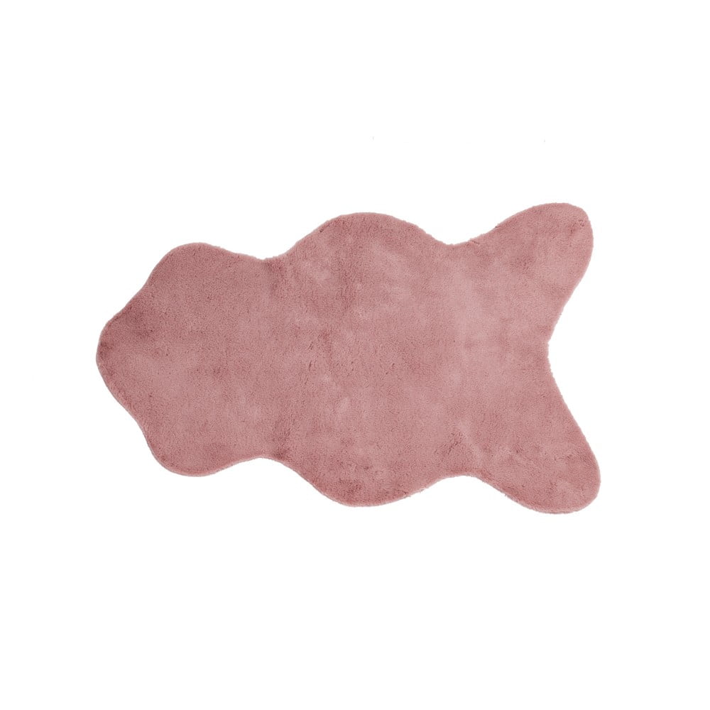 Růžová umělá kožešina Tiseco Home Studio Rabbit, 60 x 90 cm