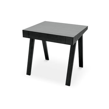 Birou cu picioare din lemn de frasin emko, 80 x 70 cm, negru