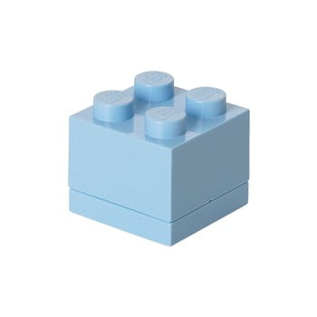 Cutie depozitare LEGO® Mini Box, albastru deschis imagine
