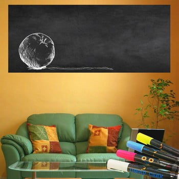Set autocolant tip tăbliță de scris și 4 markere ambiance giant chalkboard, 60 x 200 cm