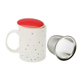 Cană din porțelan cu sită și capac versa cosmo, 350 ml